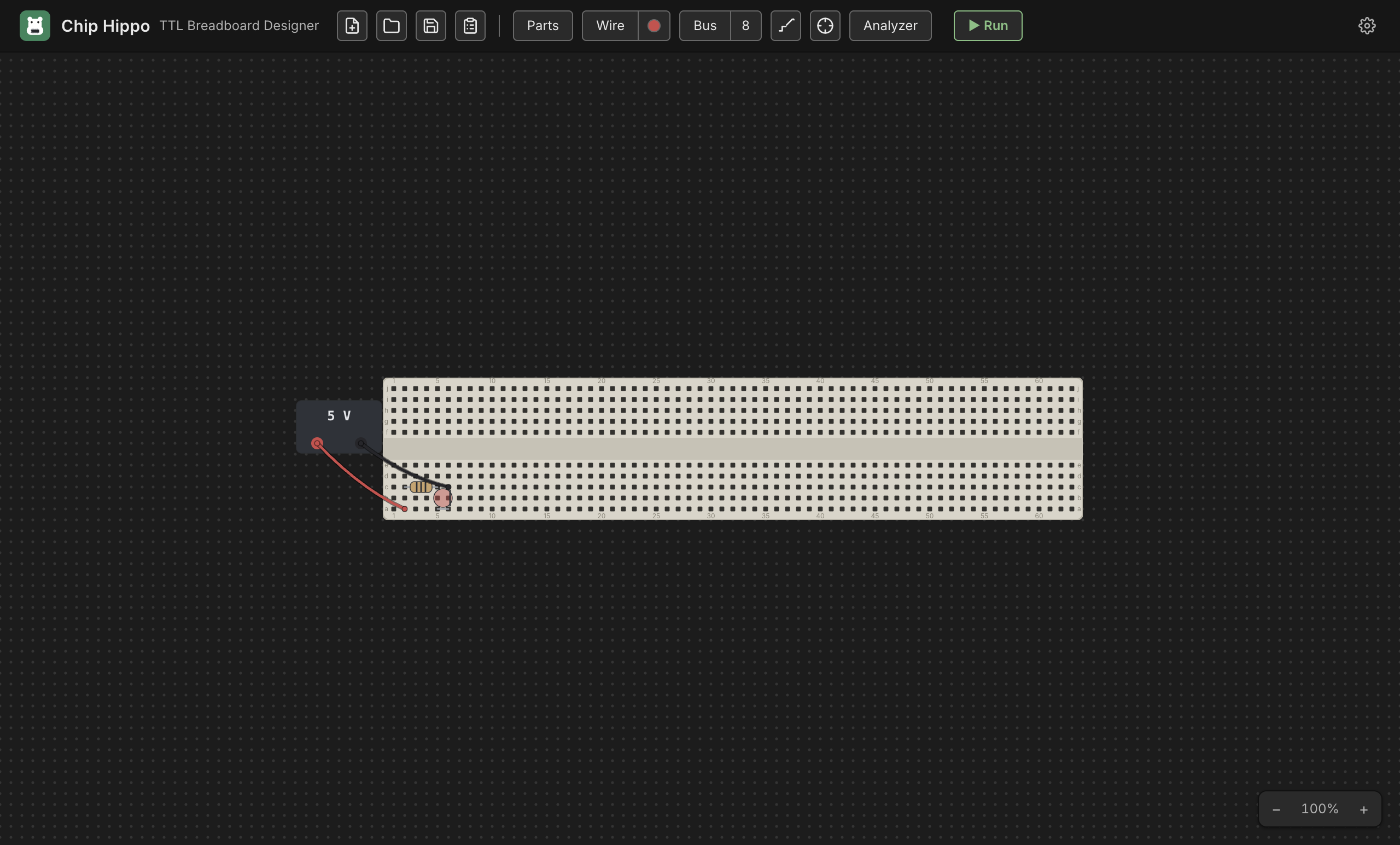 Placing the first parts on the desk