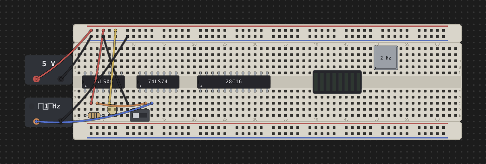 A Full 830 breadboard on the desk